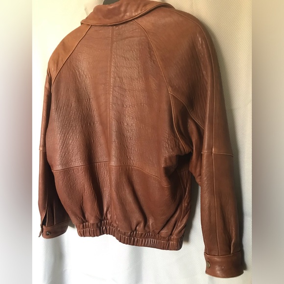 ~Georgetown Design Brown Leather Jacket~ - Picture 8 of 11